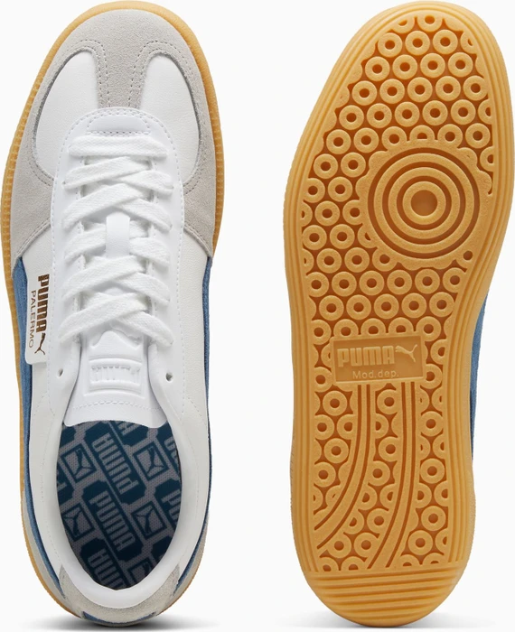 Puma Palermo Leather puma white/blue horizon/gum
