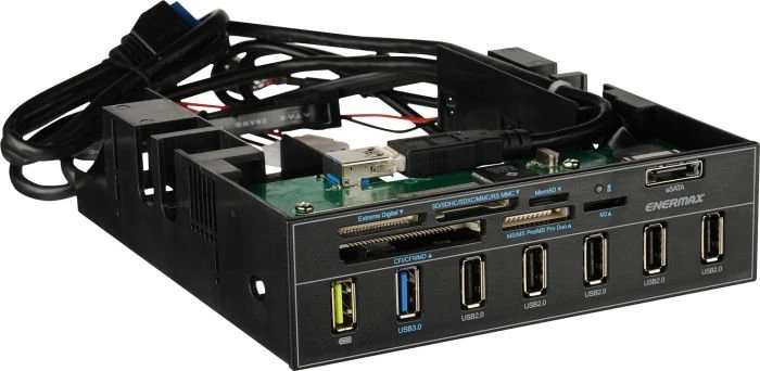 Enermax Mighty Charger ECR501 Multi-Slot-Cardreader, USB 3.0 19-Pin Stecksockel [Stecker]