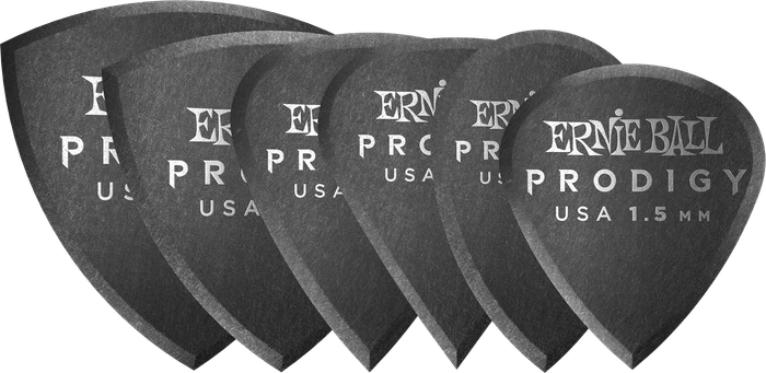 Ernie Ball Black Multipack Prodigy Picks, 1.5mm, 6-Pack