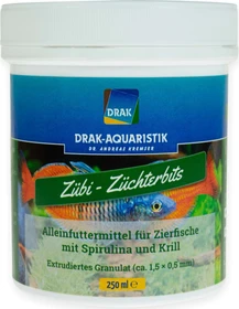 DRAK-Aquaristik Zübi, Züchter-Bits mit Spirulina und Krill, Dose, 250ml