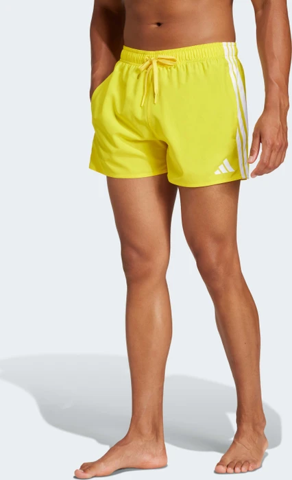 adidas 3-Streifen 3-Inch Badeshorts gelb/weiß (Herren)
