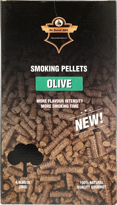 Mr. Barrel BBQ Smoking Wood Pellets Olive Räucherpellets, 2kg