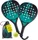 Maxxworld Padel Schläger Set Padel-Tennisschläger schwarz (19994)