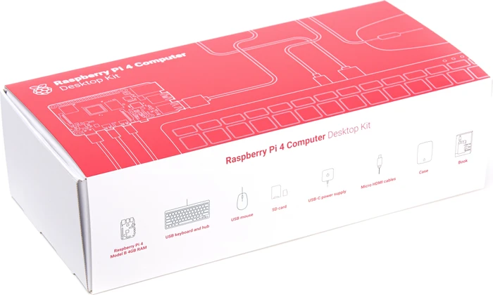 Raspberry Pi 4 Modell B, 8GB RAM, Desktop Kit, DE