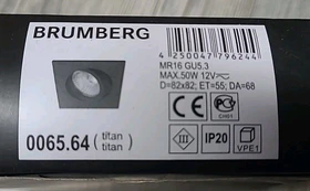 Brumberg GX5.3 Niedervolt Einbauleuchte eckig titan matt