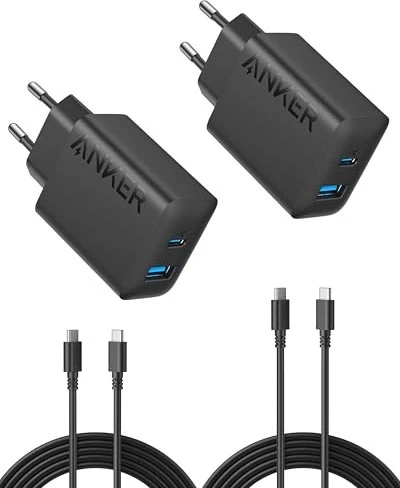 Anker Charger (20W, 2 Ports) schwarz, 2er-Pack