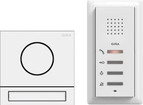 Gira System 106 Einfamilienhaus-Paket Audio, Verkehrsweiß, Set