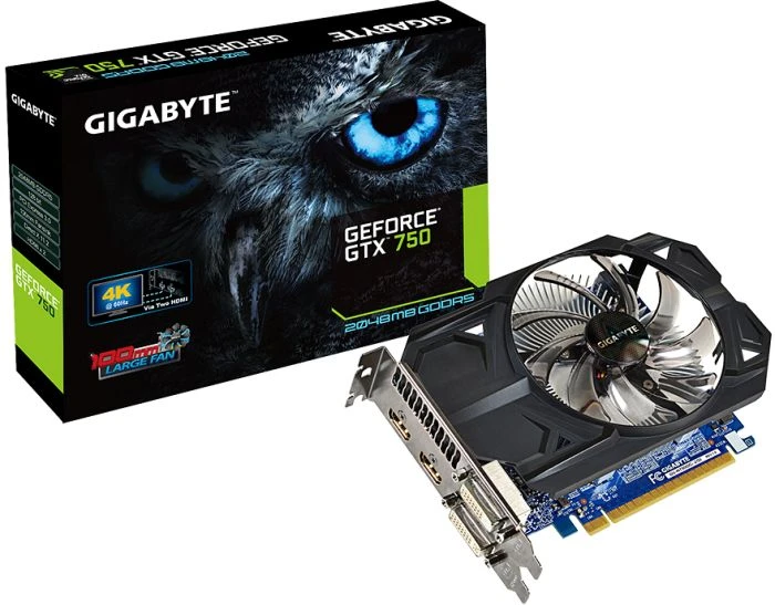 GIGABYTE GeForce GTX 750 OC, 2GB GDDR5, 2x DVI, 2x HDMI