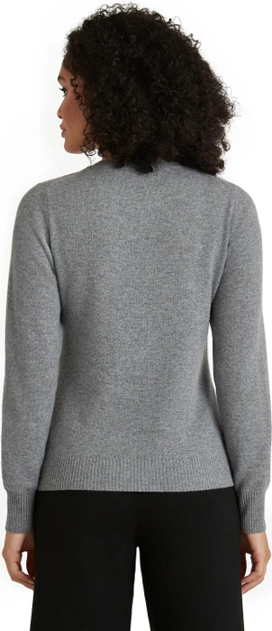 Falke Luxury Rundhals Pullover light greymel. (Damen)