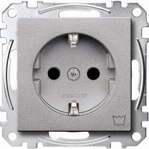 Merten System M SCHUKO-Steckdose mit Kennzeichung Waschmaschine Thermoplast edelmatt, aluminium