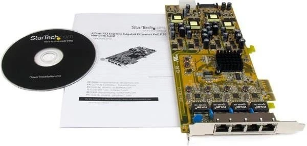 StarTech LAN-Adapter, 4x RJ-45, PCIe x4
