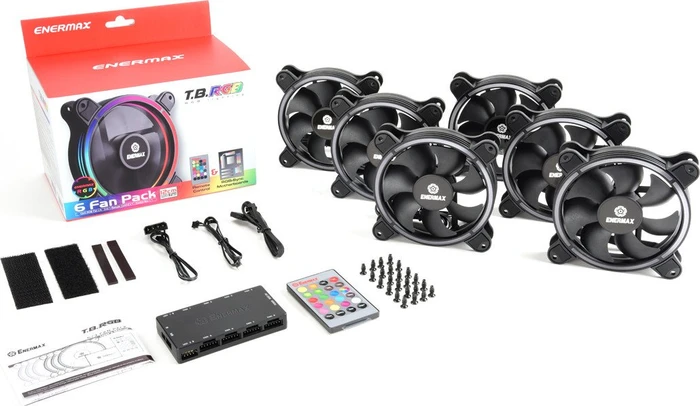 Enermax T.B.RGB, LED-Steuerung, Fernbedienung, 120mm, 6er-Pack