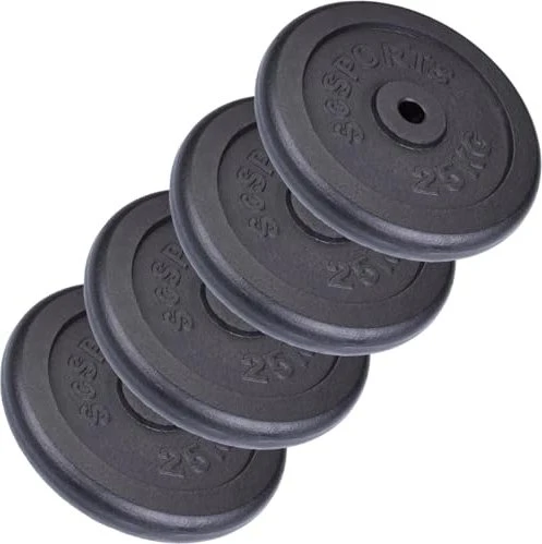 ScSports Gusseisen Hantelscheibe 4x 25kg