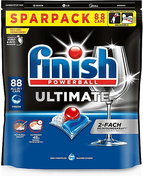 Finish Powerball Ultimate Geschirrspültabs, 88 Stück