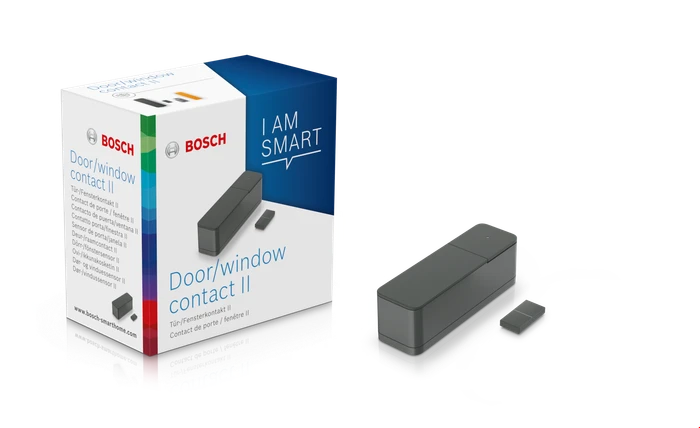 Bosch Smart Home Tür-/Fensterkontakt II, Schließ-/Öffnungssensor, anthrazit, 2er-Pack