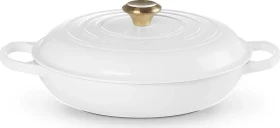 Le Creuset Gourmet-Profitopf Bräter aus Gusseisen rund 30cm 3.5l white