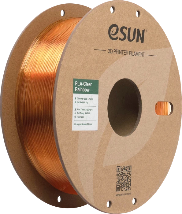 eSUN PLA Clear, kristallflamme, Spule, 1.00kg