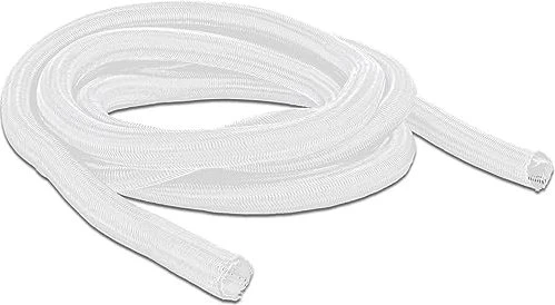 DeLOCK Geflechtschlauch selbstschließend, 9mm, 2m, weiß