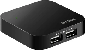 D-Link USB-Hub, 4x USB-A 2.0, 1x USB-A 2.0 [Stecker] (DUB-H4)
