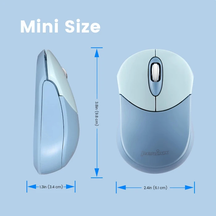 Perixx PERIMICE-802 Mini Bluetooth Maus Blue, Bluetooth