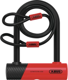 ABUS Ultimate Mini 420K/150HB140 + Halter USH + Cobra 10/120 Bügelschloss, Schlüssel