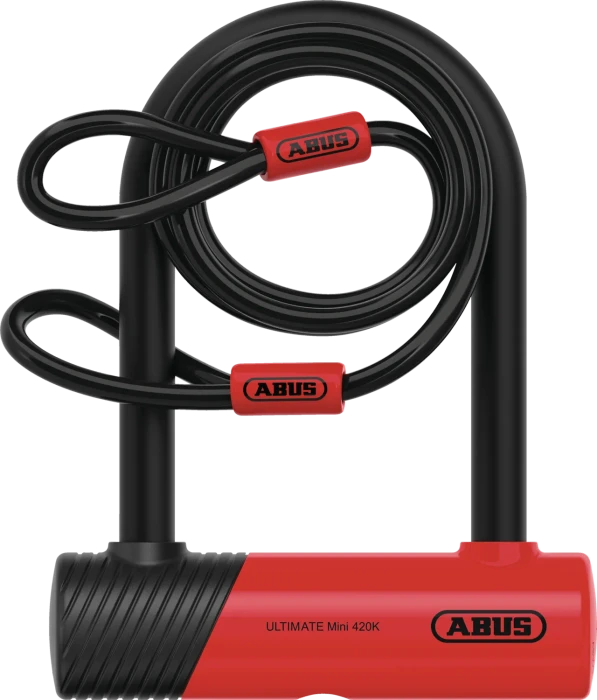 ABUS Ultimate Mini 420K/150HB140 + Halter USH + Cobra 10/120 Bügelschloss, Schlüssel