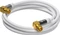 goobay Antennenkabel, 2x F-Stecker 90° gewinkelt, 135dB, 4x geschirmt, 1m Vorschaubild