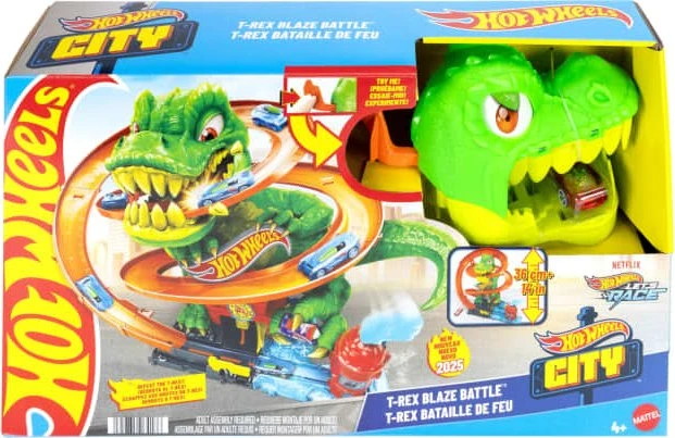 Mattel Hot Wheels City T-Rex-Feuerschlacht