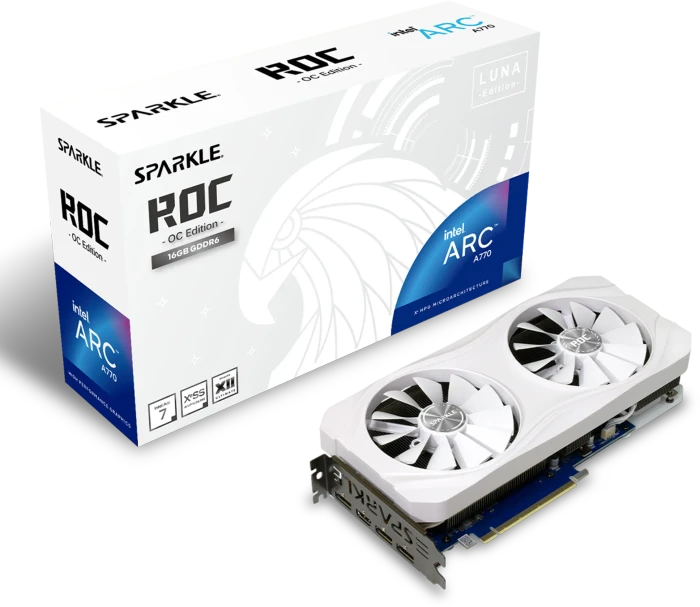 Sparkle Arc A770 ROC LUNA OC Edition, SA770RW-16GOC, 16GB GDDR6, HDMI, 3x DP