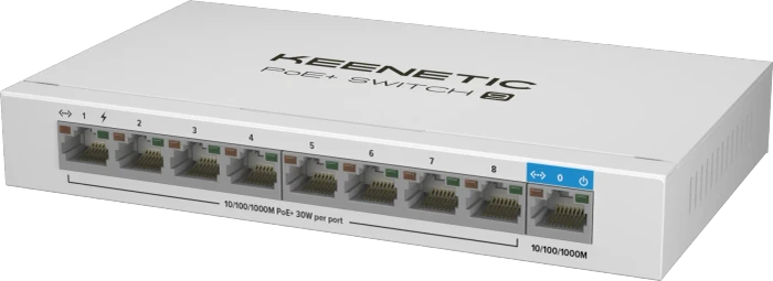 Keenetic Switch 9 Desktop Gigabit Switch, 9x RJ-45, 120W PoE+