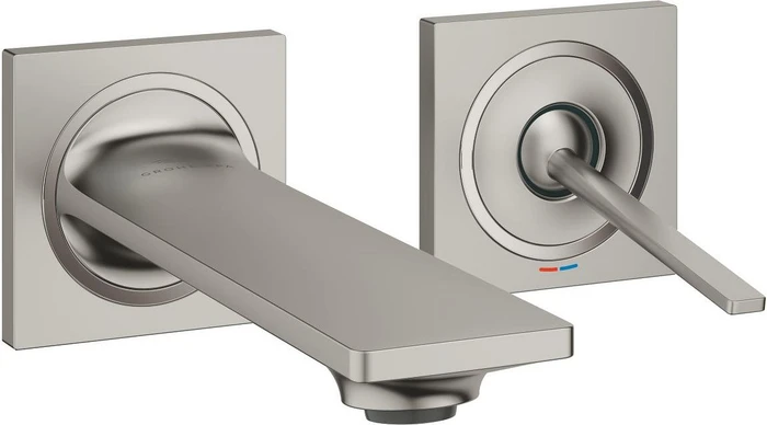 Grohe Allure 2-Loch-Waschtischbatterie satin steel