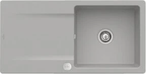Villeroy & Boch Siluet Flat 980x490mm Einbau Becken reversibel mit Ablauffernbedienung fossil