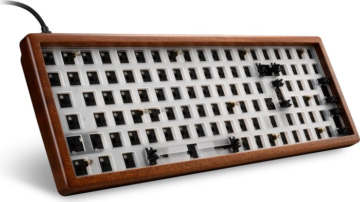 Sharkoon Skiller SGK50 S2 Wood Barebone Gaming Tastatur, holz, ISO/ANSI