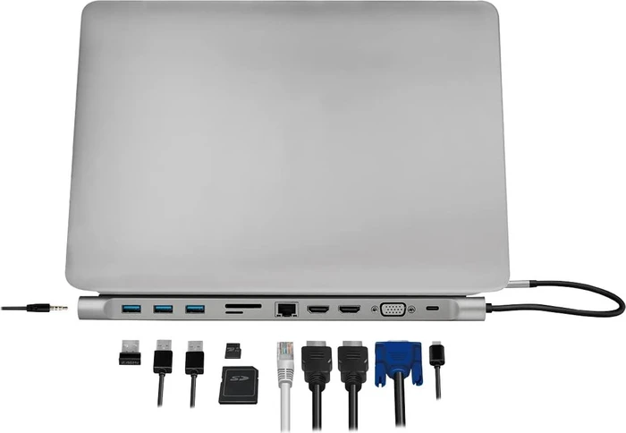 LogiLink USB 3.2 Gen 1 Dockingstation 11-Port, USB-C 3.0 [Stecker]