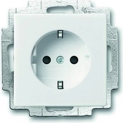 Busch-Jaeger Future Linear Steckdosen-Einsatz Busch-steplight, studioweiß (20 EUCBLI-84)