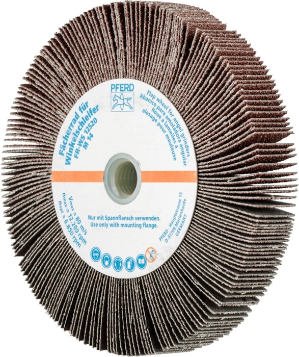 Pferd FR WS 12520 M14 A 60 Lamellenschleifwalze K60, 125x20mm, 2 Stück