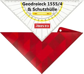 Aristo Geodreieck 22.5cm, mit abnehmbaren Griff, transparent