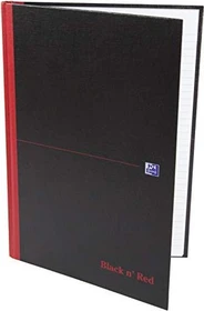 Oxford Black & Red Notizbuch, A4, liniert, Hardcover, 96 Blatt