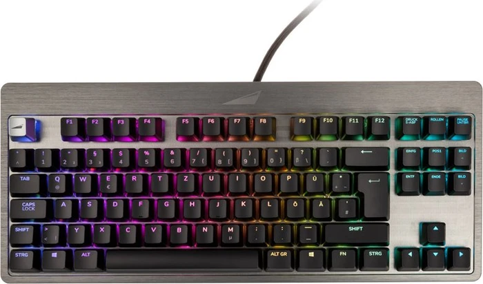Mountain Everest Core, TKL, LEDs RGB, Gunmetal Gray, MX RGB BLUE, USB, DE
