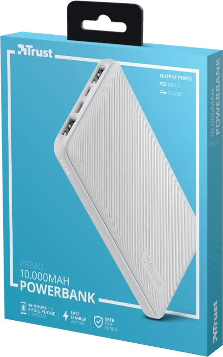 Trust Primo Ultra-thin Powerbank 10000mAh weiß