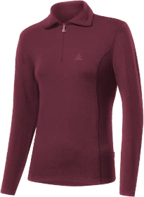 Löffler Midlayer Turtle Transtex Poloshirt langarm aubergine (Damen)