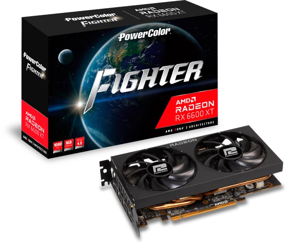 PowerColor Fighter Radeon RX 6600 XT, 8GB GDDR6, HDMI, 3x DP