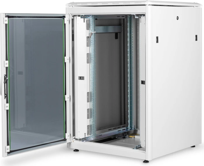 Digitus Professional Unique Serie Serverschrank 22HE, Sicherheitsglastür, IP2X, grau, 800mm tief