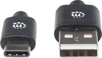 Manhattan Hi-Speed USB-C Anschlusskabel USB 2.0 Typ-A-Stecker - Typ-C-Stecker 480Mbps 1m schwarz