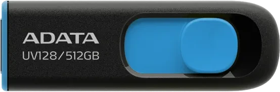 ADATA 512 GB DashDrive UV128 Schwarz und Blau (USB 3.2) Image