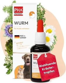 PHA PetVet Wurm Tropfen für Hunde & Katzen, 50ml