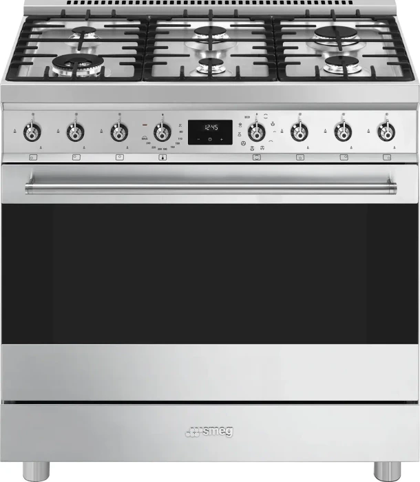 Smeg Symphony C9GMXD2 Elektroherd mit Gas-Kochfeld