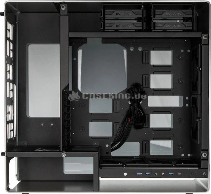 In Win 909 silber, Glasfenster