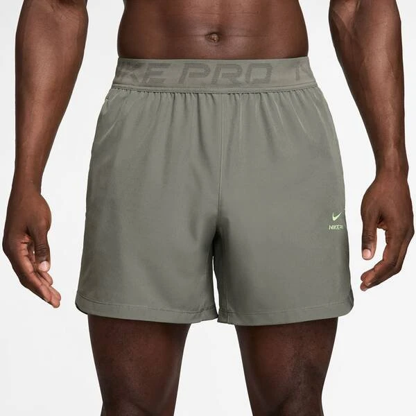 Nike Pro Dri-FIT Hose kurz light army/light liquid lime (Herren)