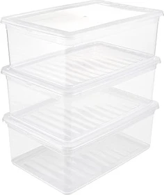 Keeeper Bea Aufbewahrungsbox, 11l, farblos, 3er-Pack